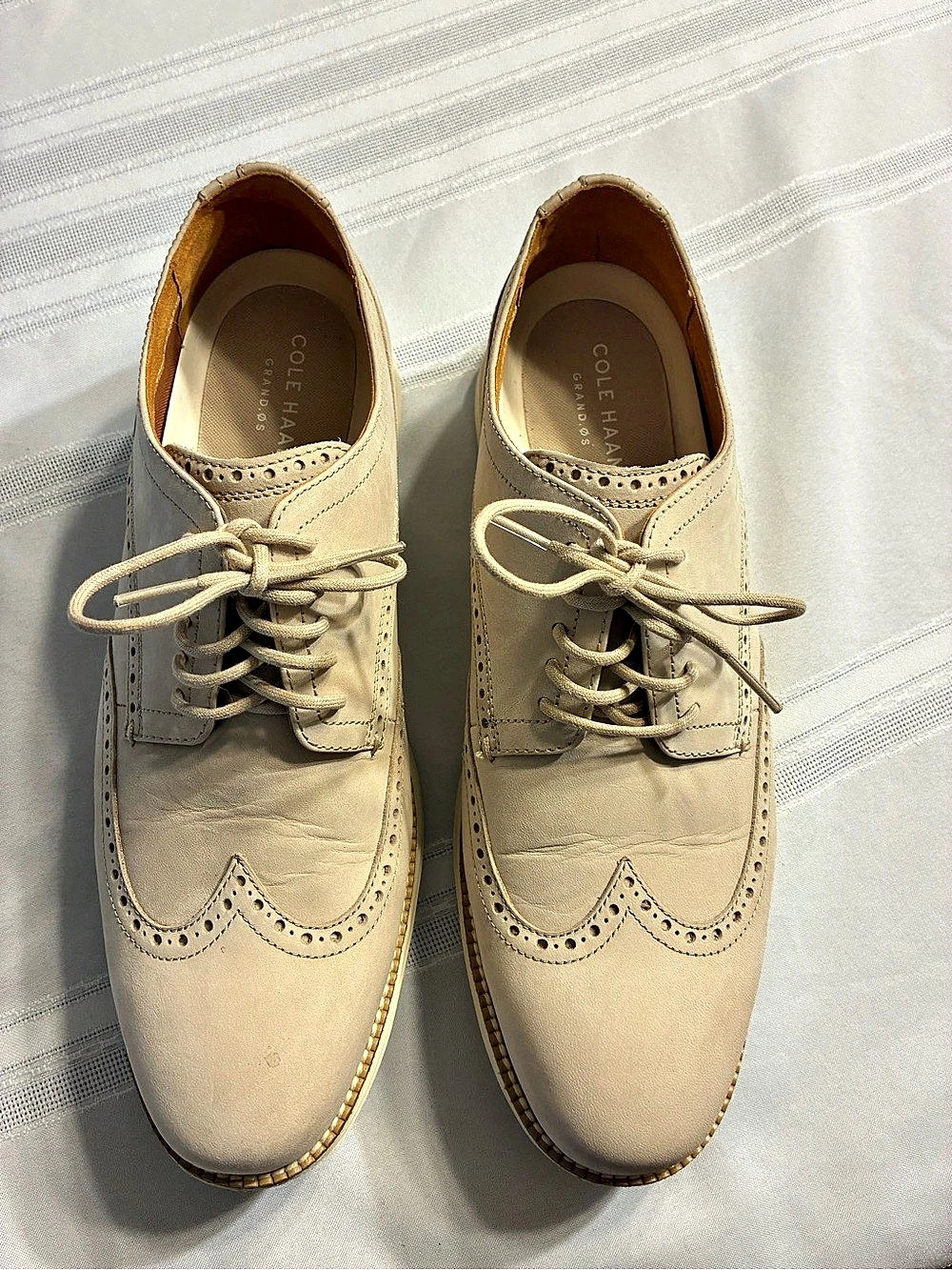 Cole Haan men’s tanWingtip Oxfords Beige US 12 M